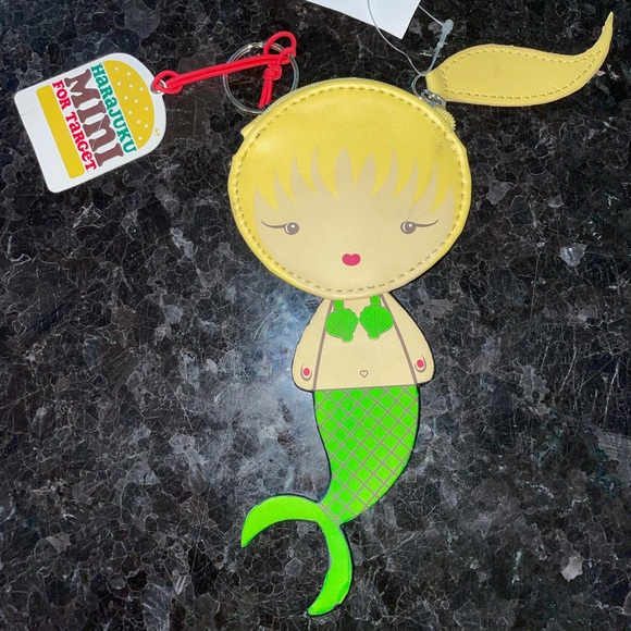 Harajuku Mini Mermaid Keychain Coin Purse NWT